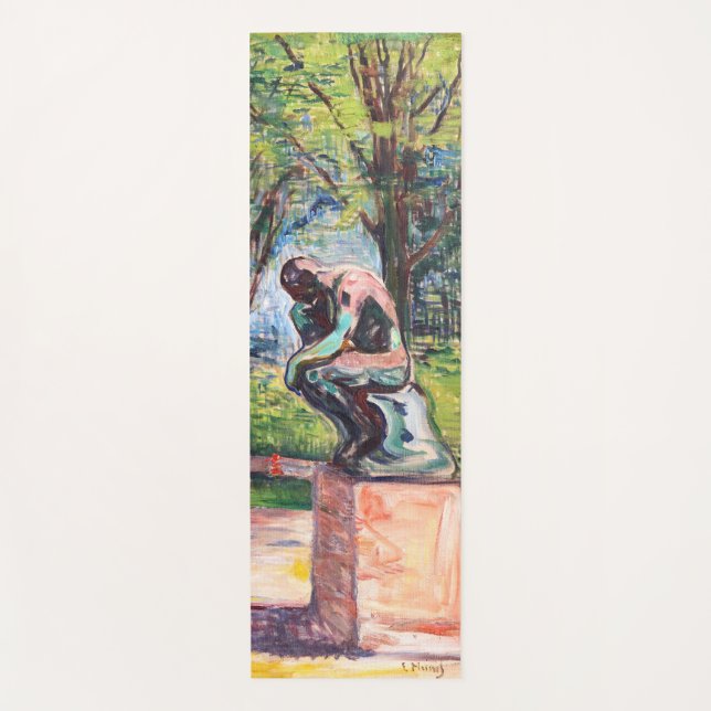 Edvard Munch - The Thinker by Rodin Yoga Mat (Front)