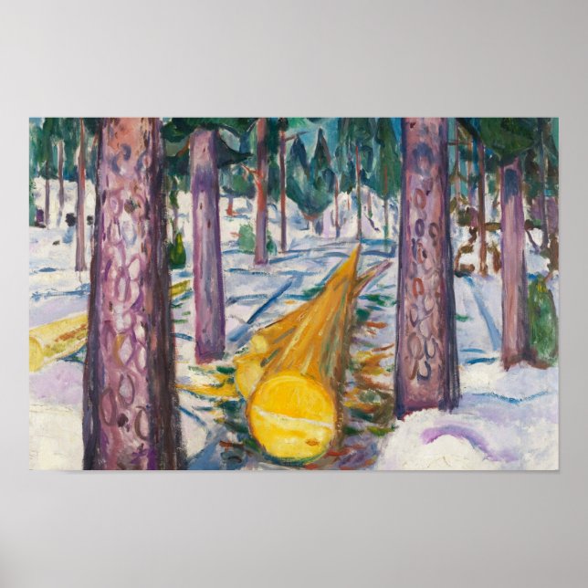 Edvard Munch - The Yellow Log Poster (Front)