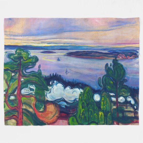 Edvard Munch _ Train Smoke Fleece Blanket