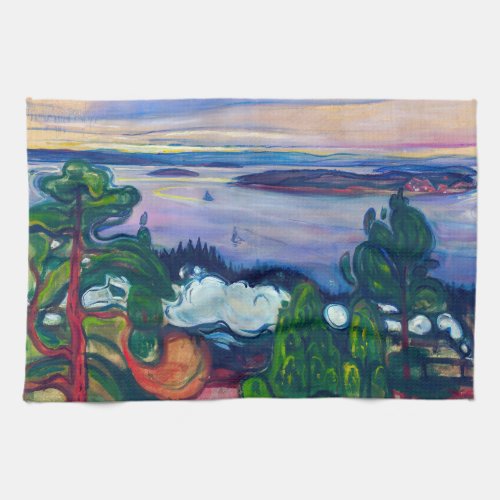 Edvard Munch _ Train Smoke Kitchen Towel