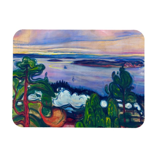 Edvard Munch - Train Smoke Magnet (Horizontal)