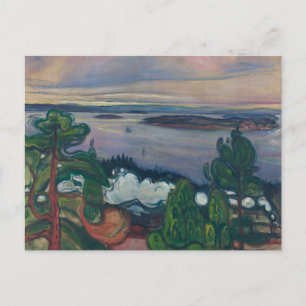 Edvard Munch - Train Smoke Postcard