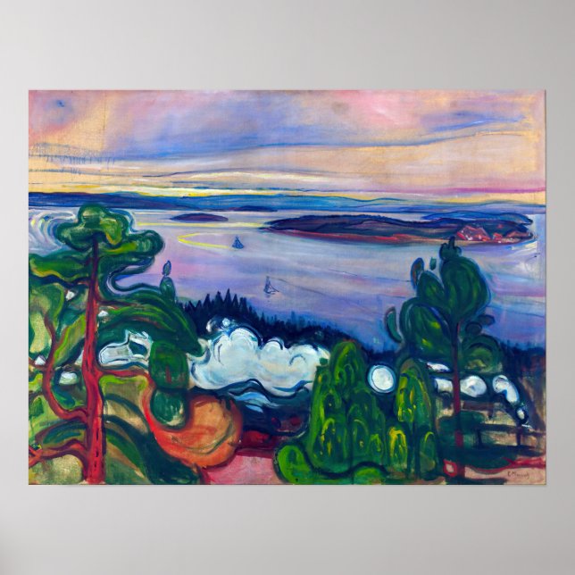 Edvard Munch - Train Smoke Poster (Front)