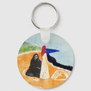 Edvard Munch Two Women on the Shore Keychain
