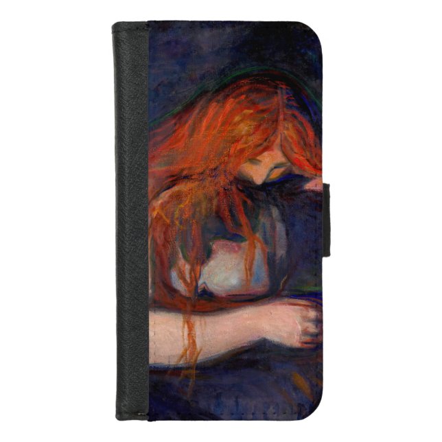 Edvard Munch - Vampire / Love and Pai iPhone Wallet Case (Front)