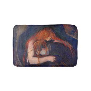Edvard Munch - Vampire / Love and Pain Bath Mat