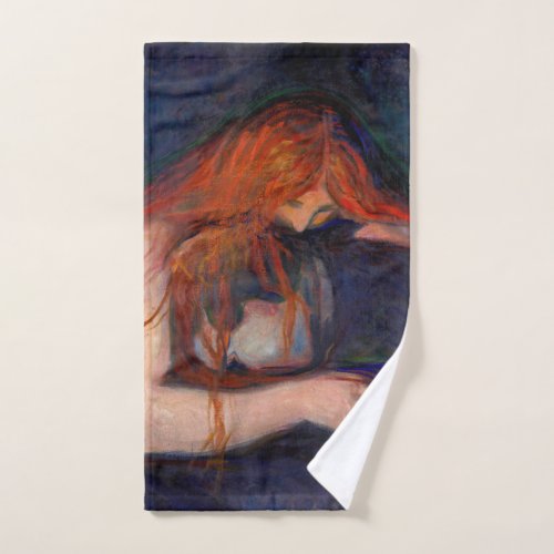 Edvard Munch _ Vampire  Love and Pain Bath Towel Set