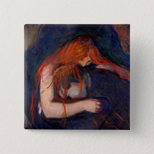 Edvard Munch _ Vampire  Love and Pain Button