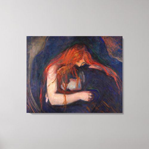Edvard Munch _ Vampire  Love and Pain Canvas Print