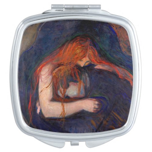 Edvard Munch _ Vampire  Love and Pain Compact Mirror