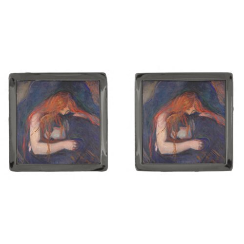 Edvard Munch _ Vampire  Love and Pain Cufflinks