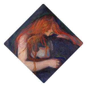 Edvard Munch - Vampire / Love and Pain Graduation Cap Topper