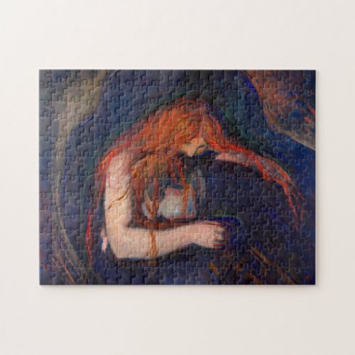 Edvard Munch _ Vampire  Love and Pain Jigsaw Puzzle