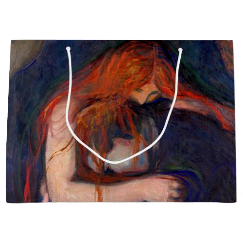 Edvard Munch _ Vampire  Love and Pain Large Gift Bag