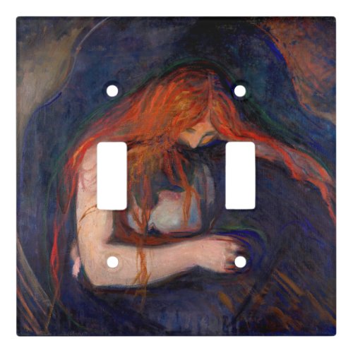 Edvard Munch _ Vampire  Love and Pain Light Switch Cover