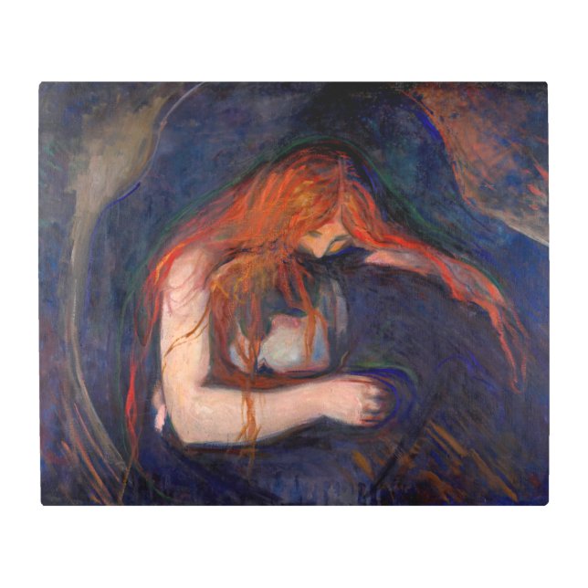 Edvard Munch - Vampire / Love and Pain Metal Print (Front)