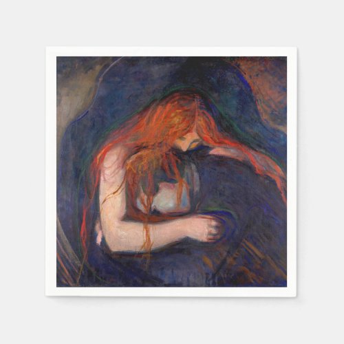 Edvard Munch _ Vampire  Love and Pain Napkins