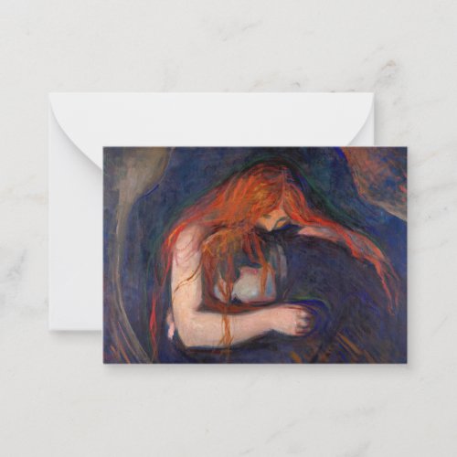 Edvard Munch _ Vampire  Love and Pain Note Card