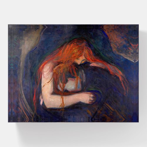 Edvard Munch _ Vampire  Love and Pain Paperweight