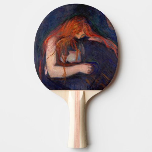Edvard Munch _ Vampire  Love and Pain Ping Pong Paddle