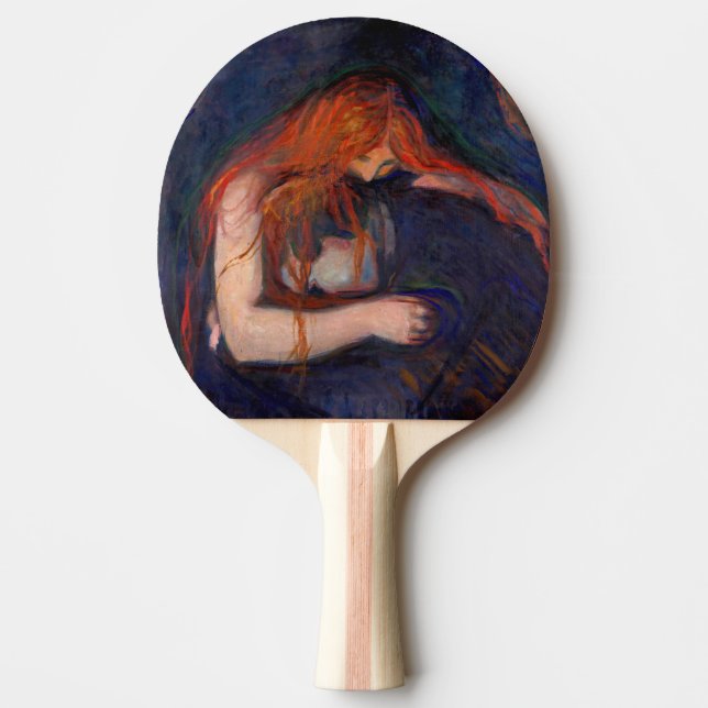 Edvard Munch - Vampire / Love and Pain Ping Pong Paddle (Front)