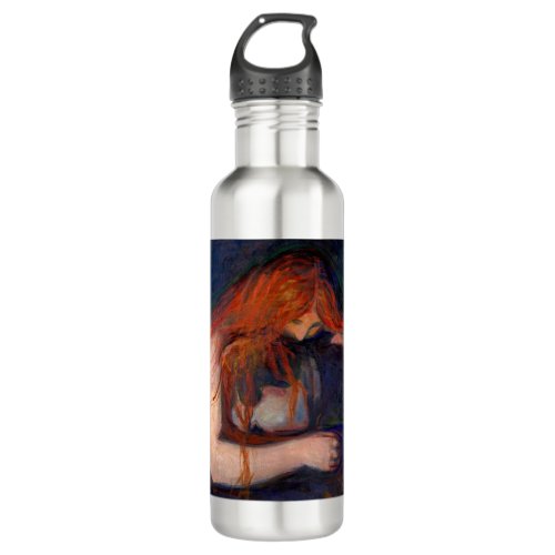 Edvard Munch _ Vampire  Love and Pain Stainless Steel Water Bottle