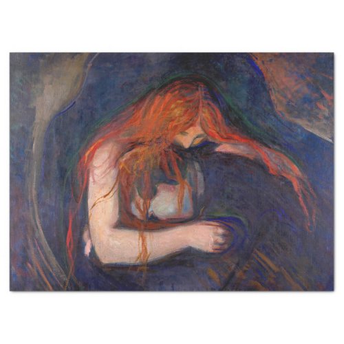 Edvard Munch _ Vampire  Love and Pain Tissue Paper