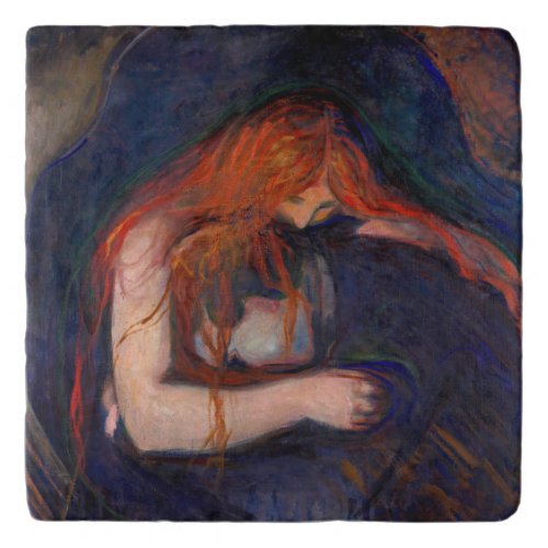 Edvard Munch _ Vampire  Love and Pain Trivet