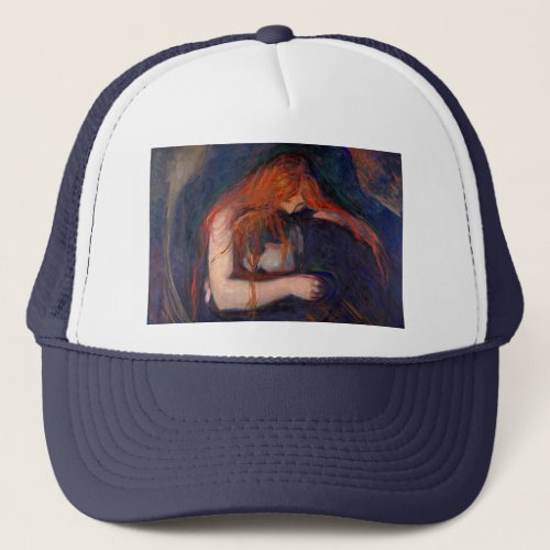 Edvard Munch _ Vampire  Love and Pain Trucker Hat