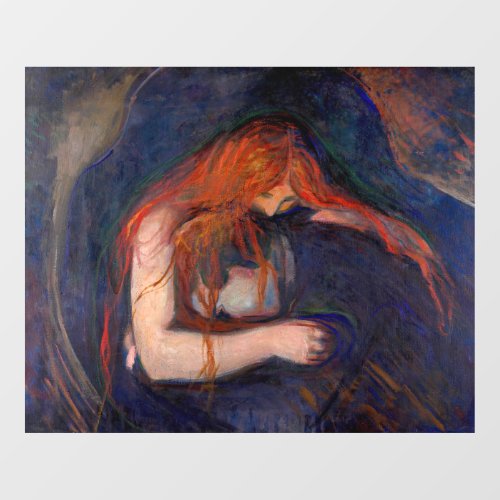 Edvard Munch _ Vampire  Love and Pain Window Cling