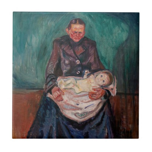 Edvard Munch _ Woman with Sick Child Inheritance Ceramic Tile