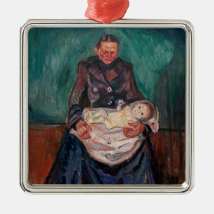 Edvard Munch - Woman with Sick Child, Inheritance Metal Ornament