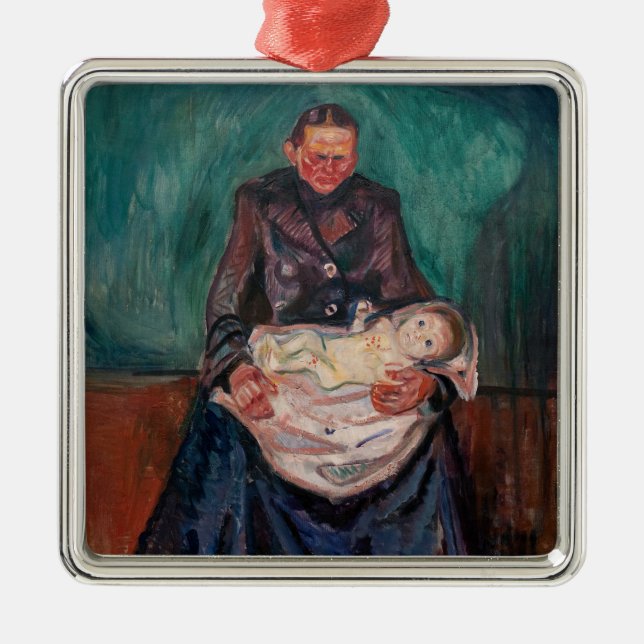 Edvard Munch - Woman with Sick Child, Inheritance Metal Ornament (Front)