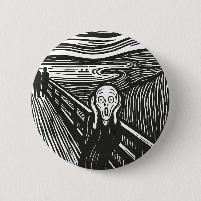Edvard Munch's Scream Button (Front)