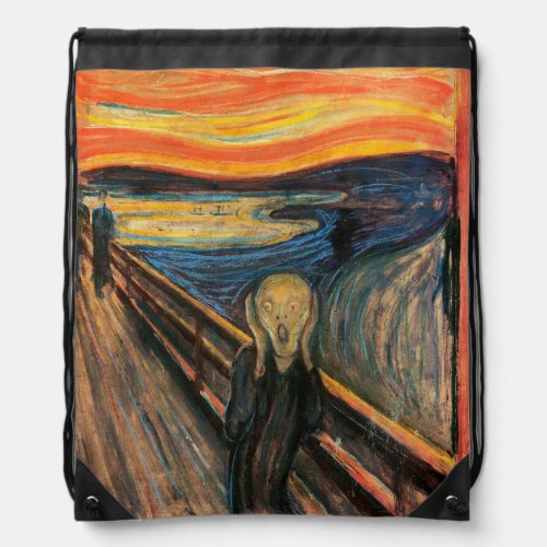Edvard Munchs The Scream Drawstring Bag