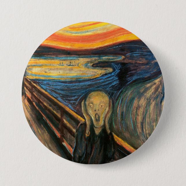 Edvard Munch's The Scream Pinback Button (Front)