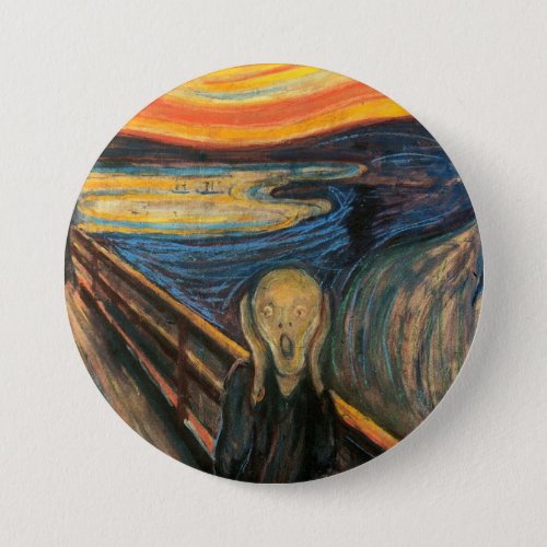 Edvard Munchs The Scream Pinback Button