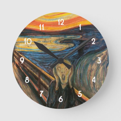 Edvard Munchs The Scream Round Clock