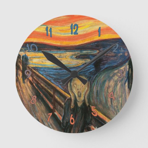 Edvard Munchs The Scream Round Clock