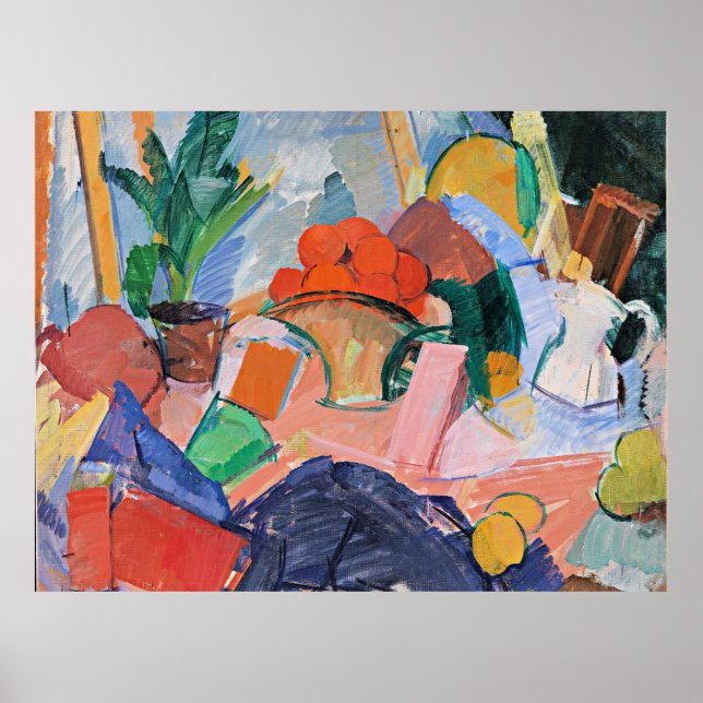 Edvard Weie, Still Life with Oranges in a Basket, Poster (Front)