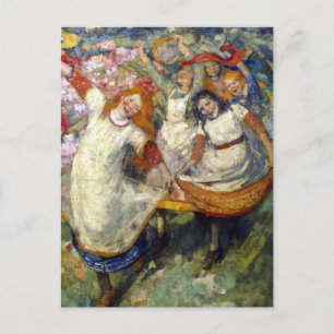 Edward Atkinson Hornel - The Dance of Spring Postcard