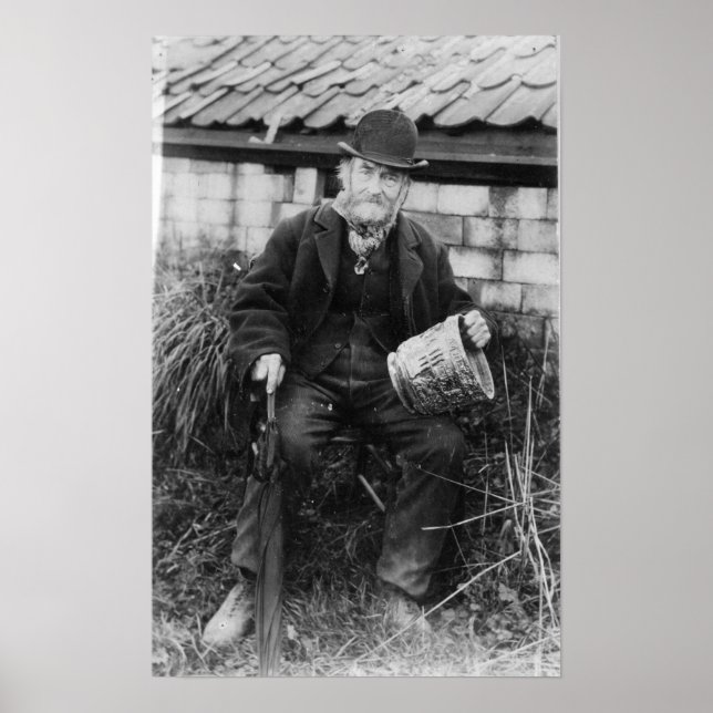 Edward Bingham holding one of his Castle Poster (Front)