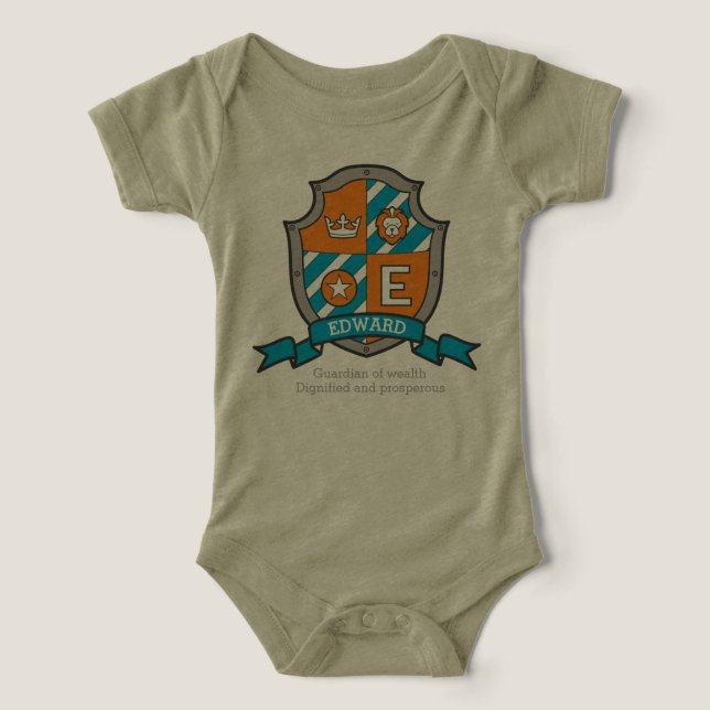 Edward boys E name & meaning boys coats of arms Infant T-shirt (Design Front)