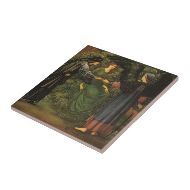 Edward Burne-Jones- Heart of the Rose Ceramic Tile (Side)