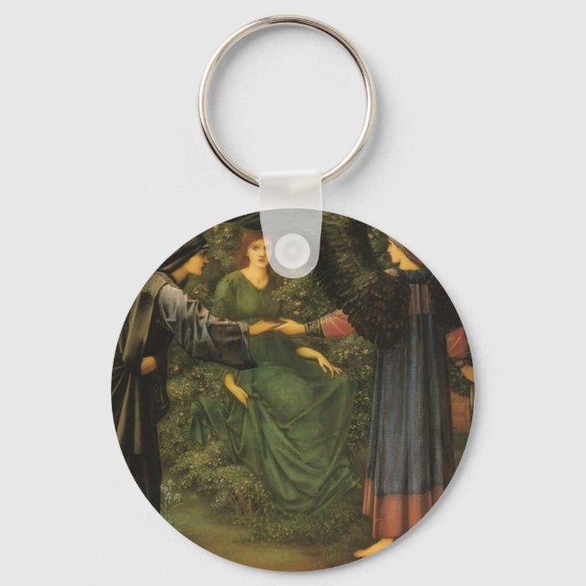 Edward Burne-Jones- Heart of the Rose Keychain (Front)