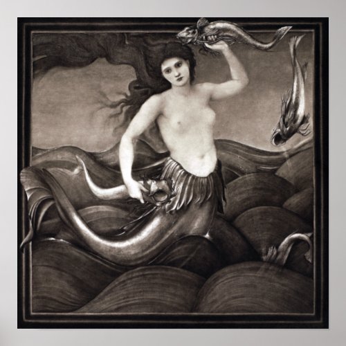 Edward Burne_Jones Sea Nymph Poster