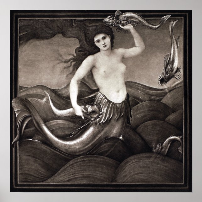Edward Burne-Jones Sea Nymph Poster (Front)