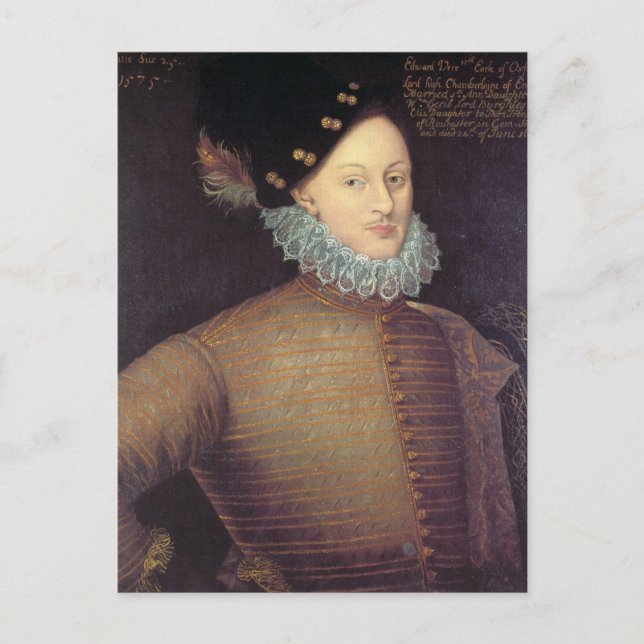 Edward de Vere, 17th Earl of Oxford Postcard (Front)