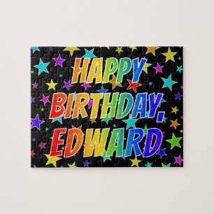 "EDWARD" First Name, Fun "HAPPY BIRTHDAY" Jigsaw Puzzle