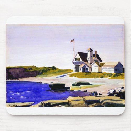 Edward Hopper Coast Guard Station Maine Mouse Pad